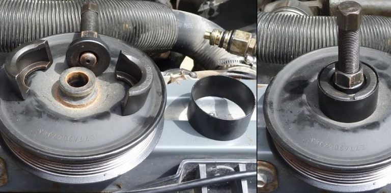 how to remove power steering pulley without puller