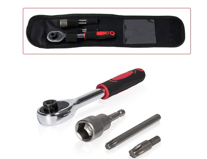 MOEBULB Hard Top & Door Install Removal Ratchet Wrench Torx Tool Kit Replace 82214166AB 68361574AB Compatible with 2007-2019 Jeep Wrangler JL JK 2-4 Doors 